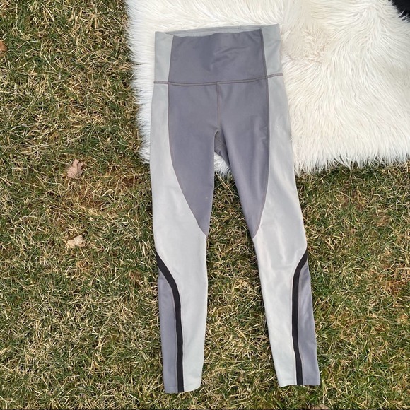 Athleta gray stripe hi rise leggings XS - Picture 1 of 5